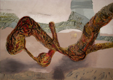 Painting titled "Terre Ferme II" by Maia Stefana Oprea, Original Artwork, Oil