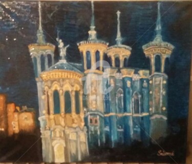 Peinture intitulée "basilique de fourvi…" par Maier Salomé, Œuvre d'art originale, Huile