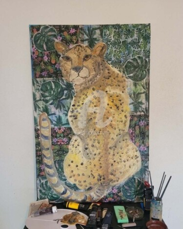 Pintura titulada "Felin" por Maier Salomé, Obra de arte original, Acrílico