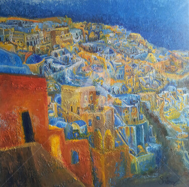 Painting titled "Une nuit grecque" by Maier Salomé, Original Artwork