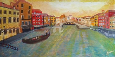 Painting titled "Soirée à Venise" by Maier Salomé, Original Artwork, Oil