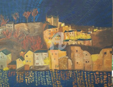 Pintura intitulada "Corse de nuit 3" por Maier Salomé, Obras de arte originais, Óleo
