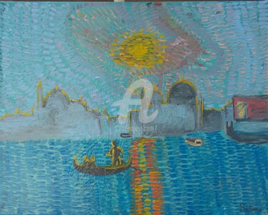 Malerei mit dem Titel "Venise 7" von Maier Salomé, Original-Kunstwerk, Öl