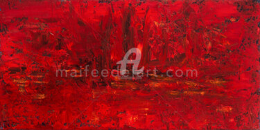 Peinture intitulée "80-RED-40x80-acryl-…" par Myriam Iticsohn (Mai Fée de l'Art), Œuvre d'art originale, Acrylique