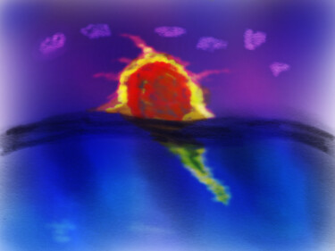 Digitale Kunst mit dem Titel "Sonnenuntergang im…" von Maik Fürste, Original-Kunstwerk, Digitale Malerei