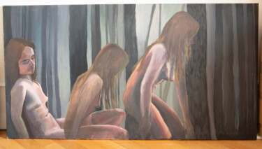 Peinture intitulée "Mise en scène" par Maika Mehl, Œuvre d'art originale, Acrylique