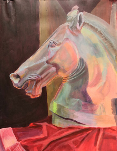 Peinture intitulée "Cheval" par Maika Mehl, Œuvre d'art originale, Acrylique