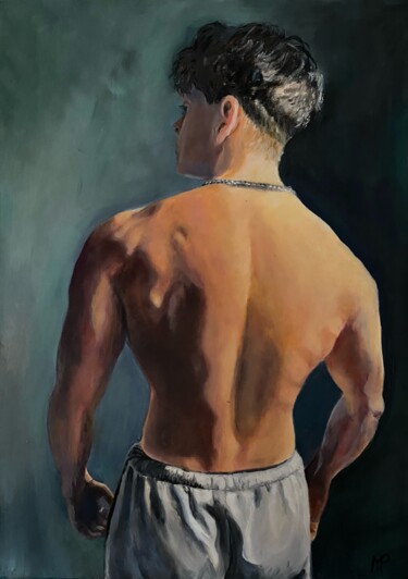 Painting titled "Pump" by Maike Petersen, Original Artwork, Oil