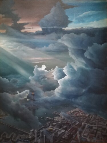 绘画 标题为“Clouds above Alexan…” 由Tobias De Haan, 原创艺术品, 油