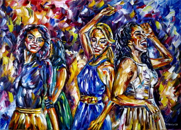 Painting titled "Disco" by Mirek Kuzniar, Original Artwork, Oil