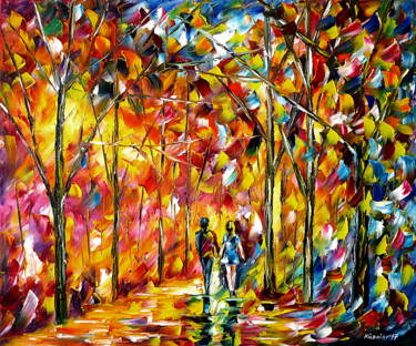 Картина под названием "Im Park der Liebe" - Mirek Kuzniar, Подлинное произведение искусства, Масло