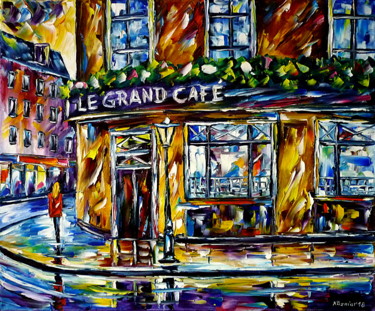 绘画 标题为“Das Café an der Ecke” 由Mirek Kuzniar, 原创艺术品, 油