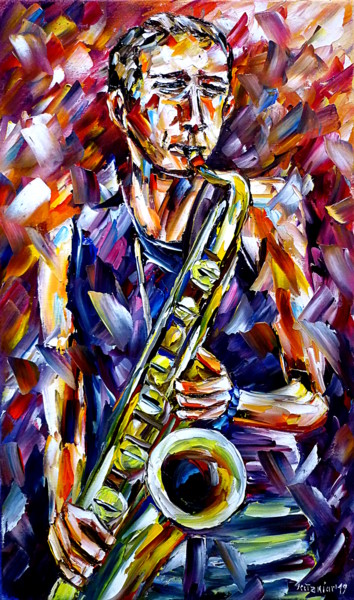 Pittura intitolato "Snake Davis" da Mirek Kuzniar, Opera d'arte originale, Olio