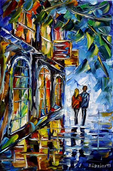 Abendspaziergang Peinture intitulée "Abendspaziergang" par Mirek Kuzniar, Œuvre d'art originale, Huile
