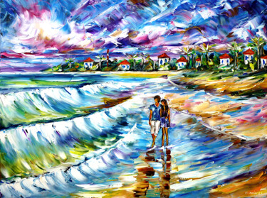 Malerei mit dem Titel "In der Südsee" von Mirek Kuzniar, Original-Kunstwerk, Öl