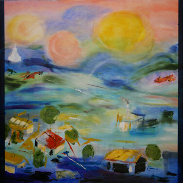 Painting titled "beautiful dream" by Marek Raminski, Original Artwork, Oil