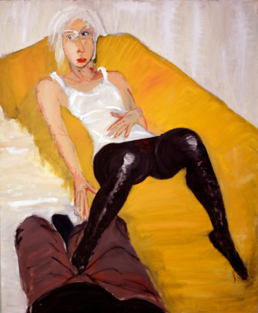 Painting titled "Miss ..." by Marek Raminski, Original Artwork, Oil