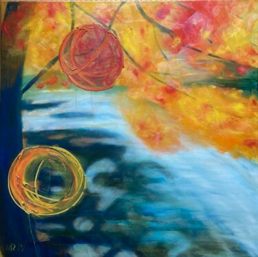 Malerei mit dem Titel "Fluss des Lebens" von Marek Raminski, Original-Kunstwerk, Öl