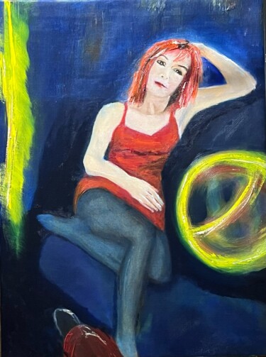 Painting titled "Maha" by Marek Raminski, Original Artwork, Oil
