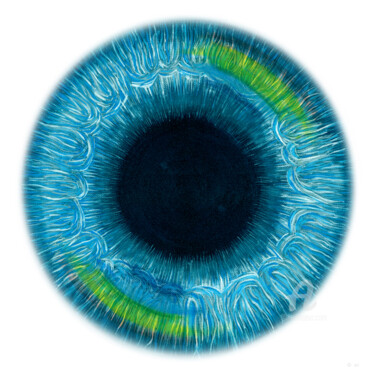 Painting titled "Pupille-Blau.jpg" by Ed Gar, Original Artwork, Acrylic