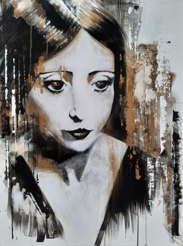 Painting titled "Anaïs" by Stéphanie Maillart, Original Artwork, Acrylic Mounted on Wood Stretcher frame