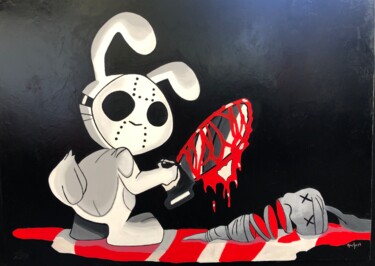 Peinture intitulée "Lapin killer 1" par Maïlys Painting, Œuvre d'art originale, Acrylique