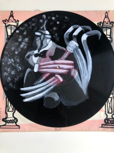 Pintura intitulada "Coq chanteur" por Maïlys Painting, Obras de arte originais, Acrílico Montado em Outro painel rígido