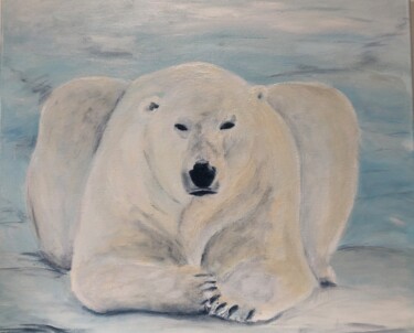 Peinture intitulée "Ourse polaire" par Maïlys Painting, Œuvre d'art originale, Acrylique Monté sur Châssis en bois