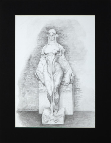 Desenho intitulada "Бразильская Мадонна" por Tatiana Maiorova, Obras de arte originais, Lápis Montado em Cartão
