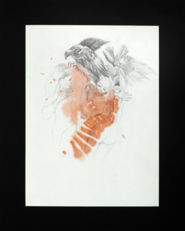 Рисунок под названием "Сон" - Татьяна Майорова, Подлинное произведение искусства, Графит Установлен на картон