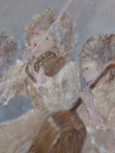 Pittura intitolato "les musiciennes" da Mai, Opera d'arte originale, Olio