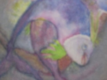 Painting titled "les poissons porte-…" by Mai, Original Artwork