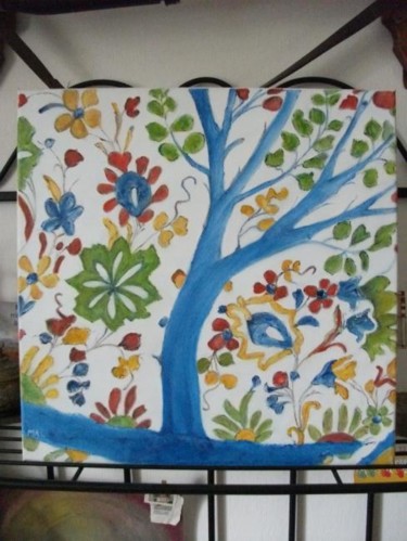 Painting titled "jardin persan" by Mai, Original Artwork, Other