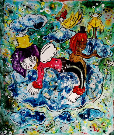 Painting titled "dreaming in the mid…" by Mairon Almeida, Original Artwork, Acrylic