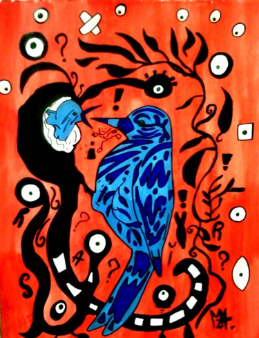 Pintura titulada "o-ninho-do-passaro-…" por Mairon Almeida, Obra de arte original
