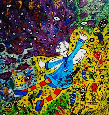 Pintura intitulada "sonho de liberdade" por Mairon Almeida, Obras de arte originais, Acrílico