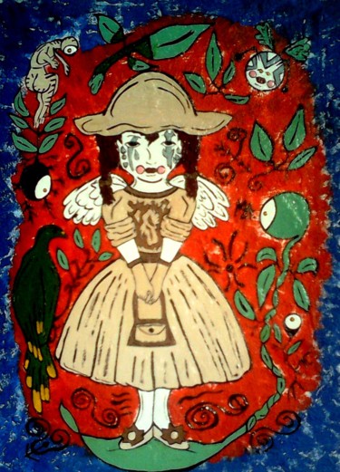 Pintura titulada "a menina e o vestid…" por Mairon Almeida, Obra de arte original