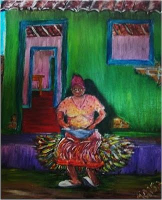 Pintura intitulada "COSTUME TABARÉU" por Maisa Paulo, Obras de arte originais
