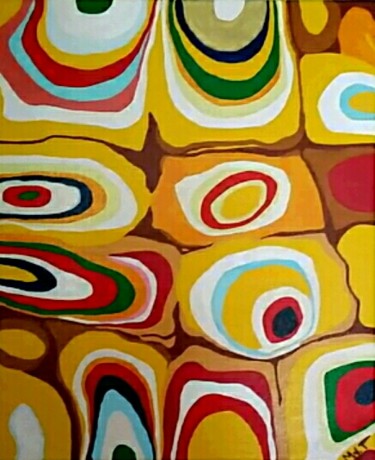 Peinture intitulée "Des ronds des cercl…" par Maïté Barthe, Œuvre d'art originale
