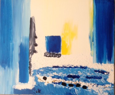 Peinture intitulée "Des vagues" par Maïté Barthe, Œuvre d'art originale