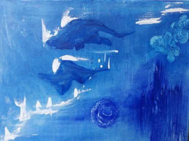Peinture intitulée "Tourbillons" par Maïté Barthe, Œuvre d'art originale, Acrylique