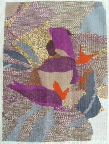 Art textile intitulée "inspiration florale" par Maithé Bru, Œuvre d'art originale, Tapisserie