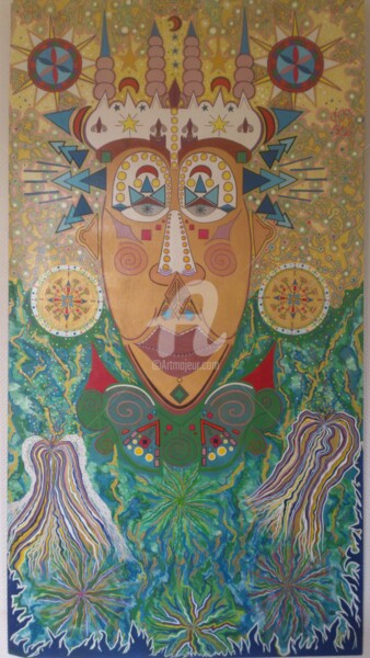 Peinture intitulée "Eveil d'une conscie…" par Maïthé Mercaderre, Œuvre d'art originale, Acrylique
