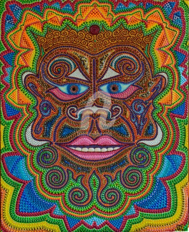 Peinture intitulée "Le Roi des singes" par Maïthé Mercaderre, Œuvre d'art originale, Acrylique