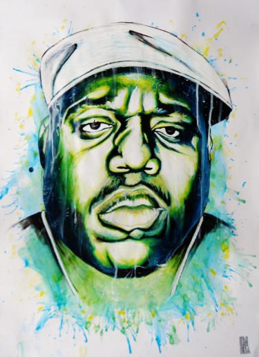 Painting titled "Notorious Big" by M.Jims, Original Artwork