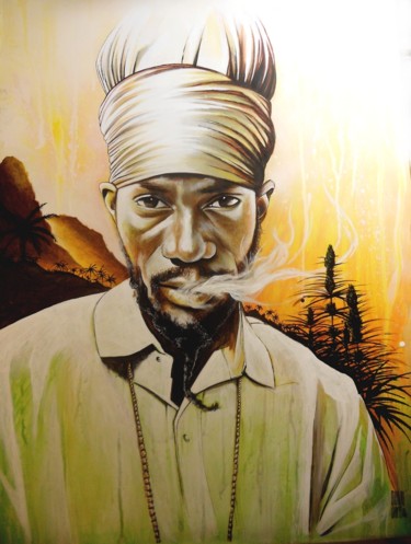 Painting titled "Sizzla Kalonji" by M.Jims, Original Artwork