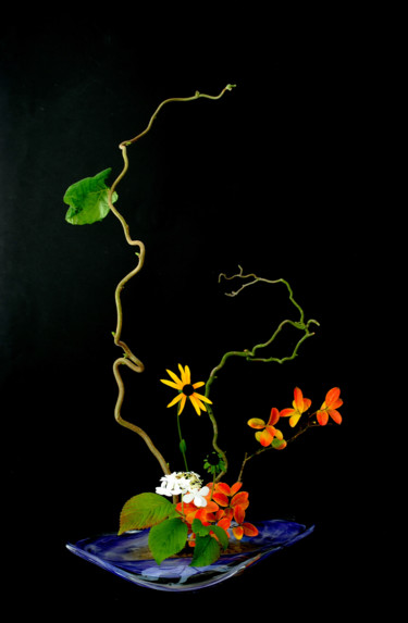 Artisanat intitulée "Ikebana style libre" par Thai Mai Van, Œuvre d'art originale