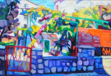 Malerei mit dem Titel "Seafront gate" von Maja Djokic Mihajlovic, Original-Kunstwerk, Öl