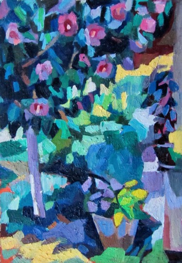 Peinture intitulée "Floral tree" par Maja Djokic Mihajlovic, Œuvre d'art originale, Huile