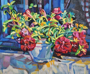 Pintura intitulada "Floral composition…" por Maja Djokic Mihajlovic, Obras de arte originais, Óleo